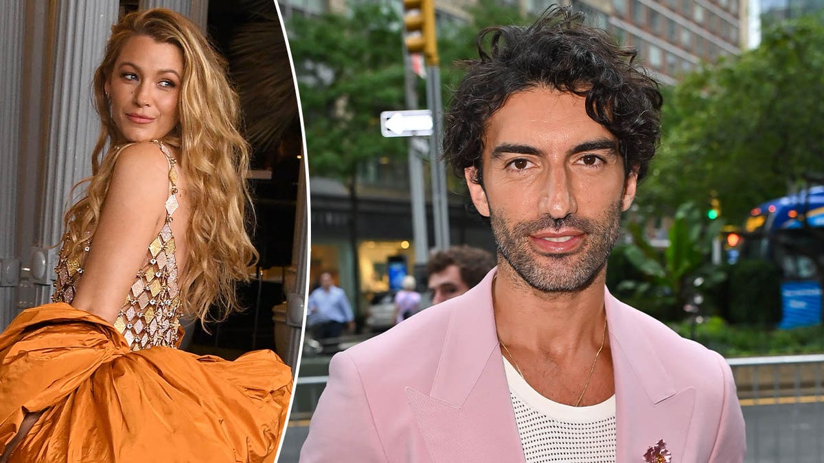 A split image of Blake Lively and Justin Baldoni