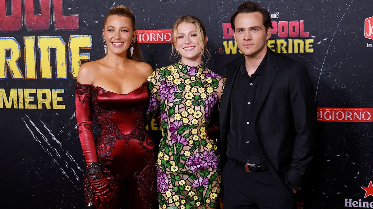 Blake Lively, Isabela Ferrer, and Alex Neustaedter posing together