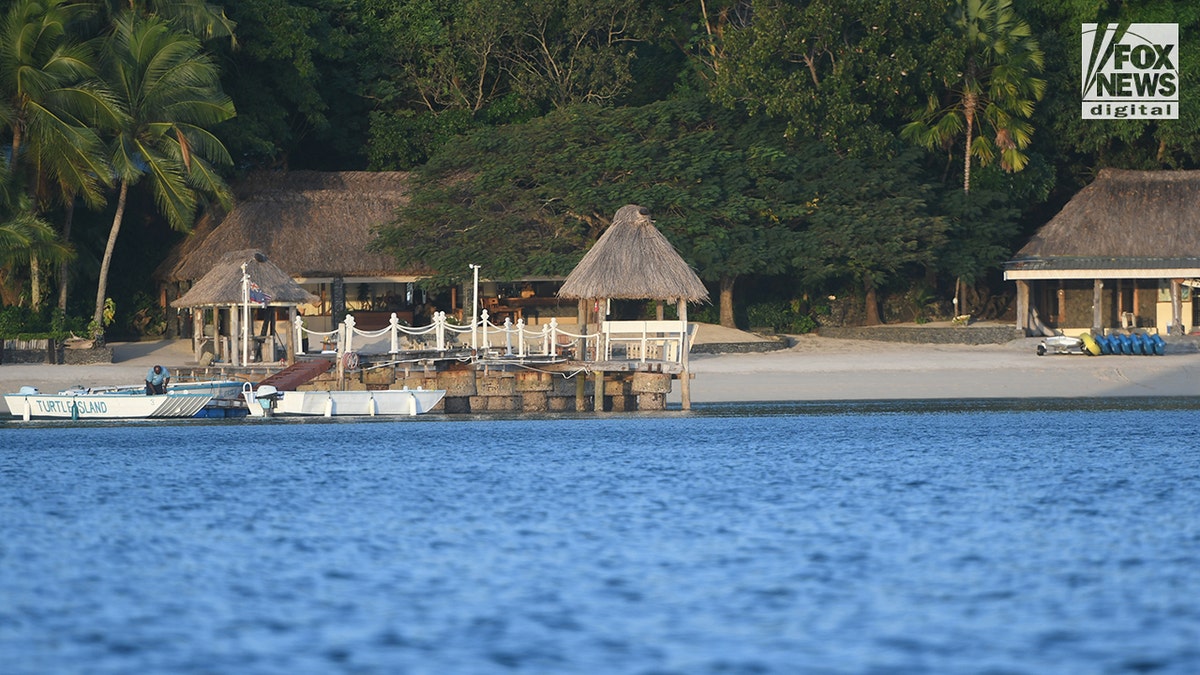 View from the ocean of the tropical resort in Fiji where Bradley Dawson murdered his wife, Christie Chen on their honeymoon.