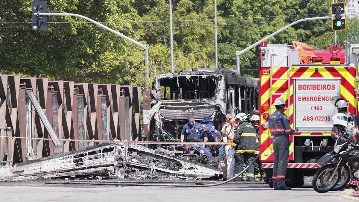 Brazilian plane crash scene