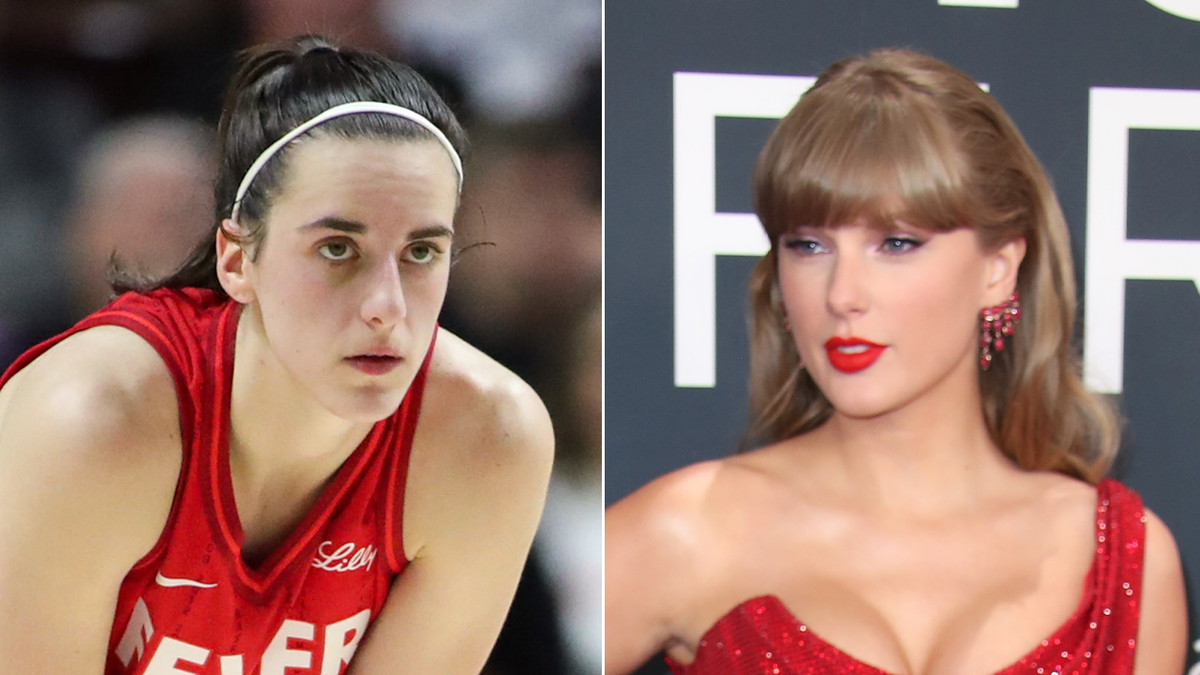 Caitlin Clark and Taylor Swift side by side