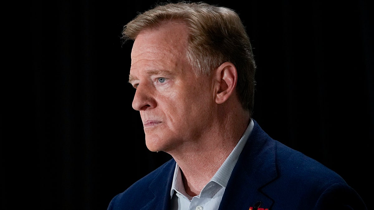 Roger Goodell speaks to media