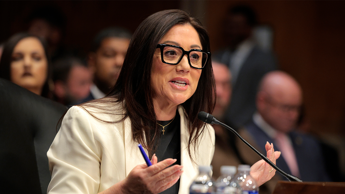 President Donald Trump's draft pick Lori Chavez-Deremer on February 19, 2025 at Senate Health, Education at the Senate Office Building in Dicksson, Washington, D.C. , Labor and Pension Committee proved that she testified on the Senate Health, Education, Labor and Pension Committee.