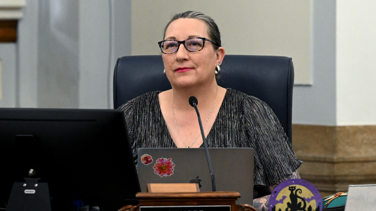 Councilwoman Stacie Gilmore attends a meeting.