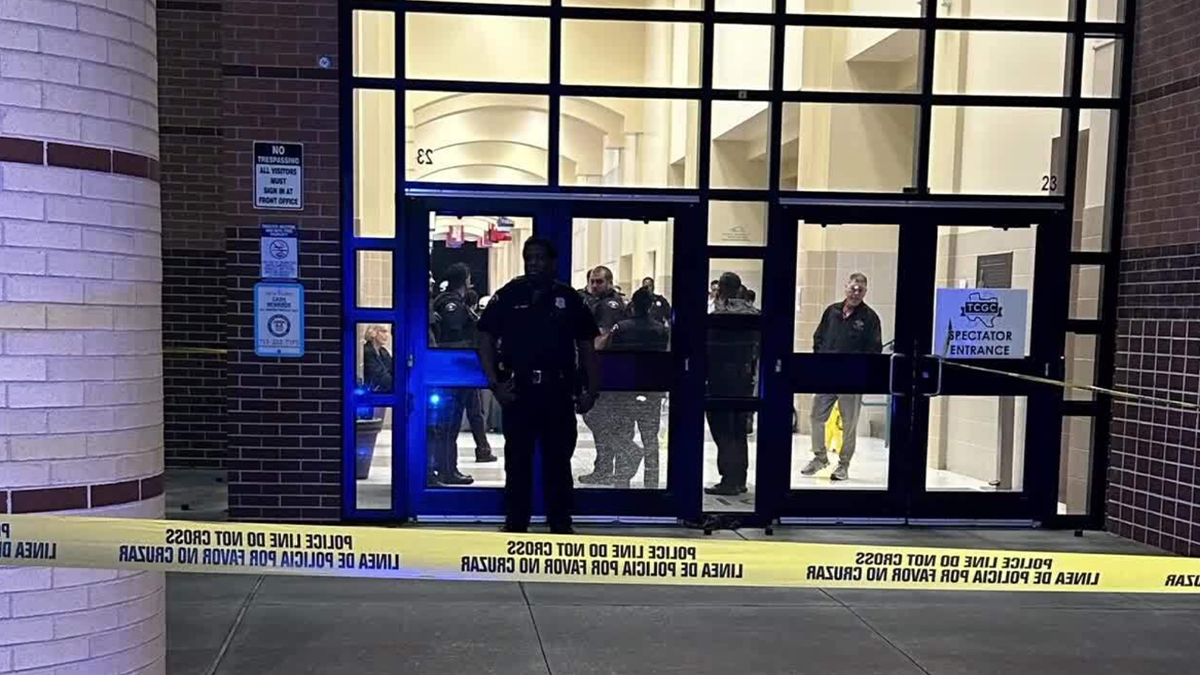 Crime scene at high school high school