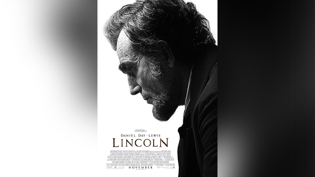 A poster for "Lincoln," starring Daniel Day-Lewis.