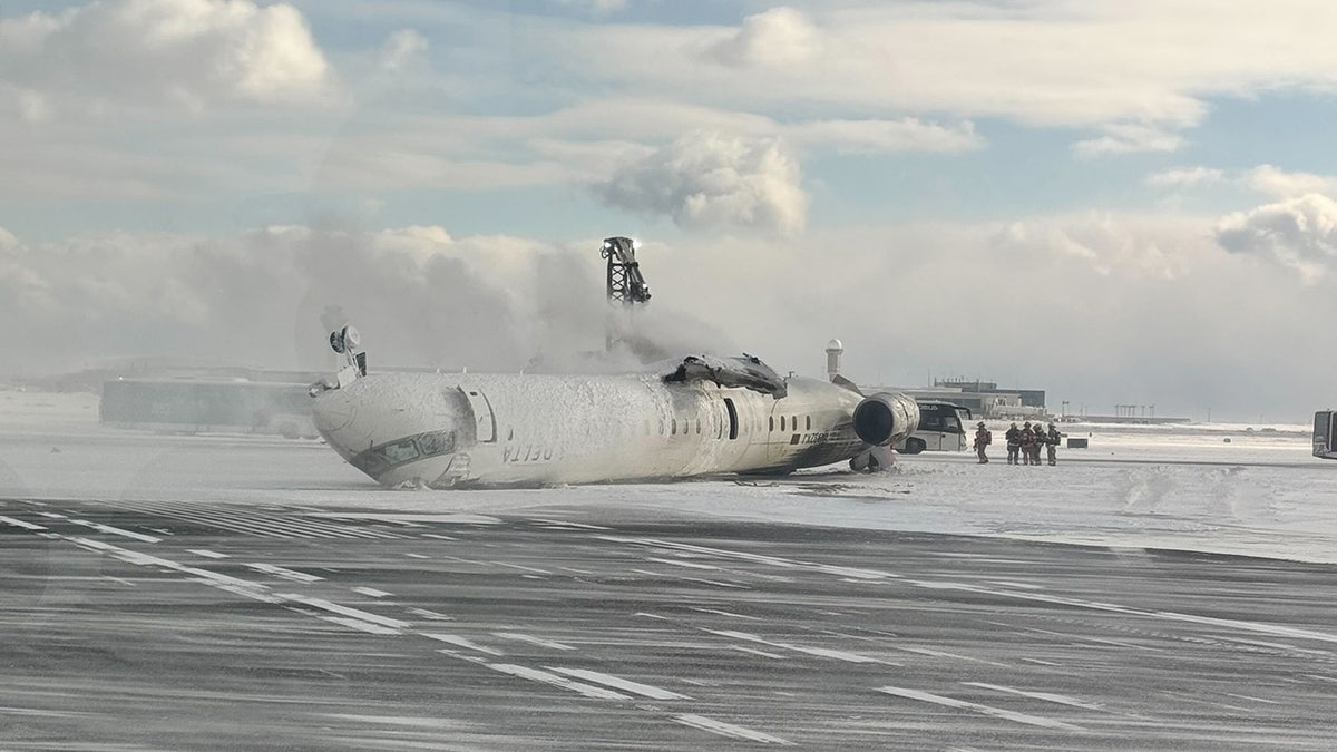 The tract  of a Delta Air Lines level   crash