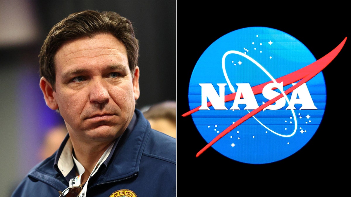 Ron DeSantis with NASA logo