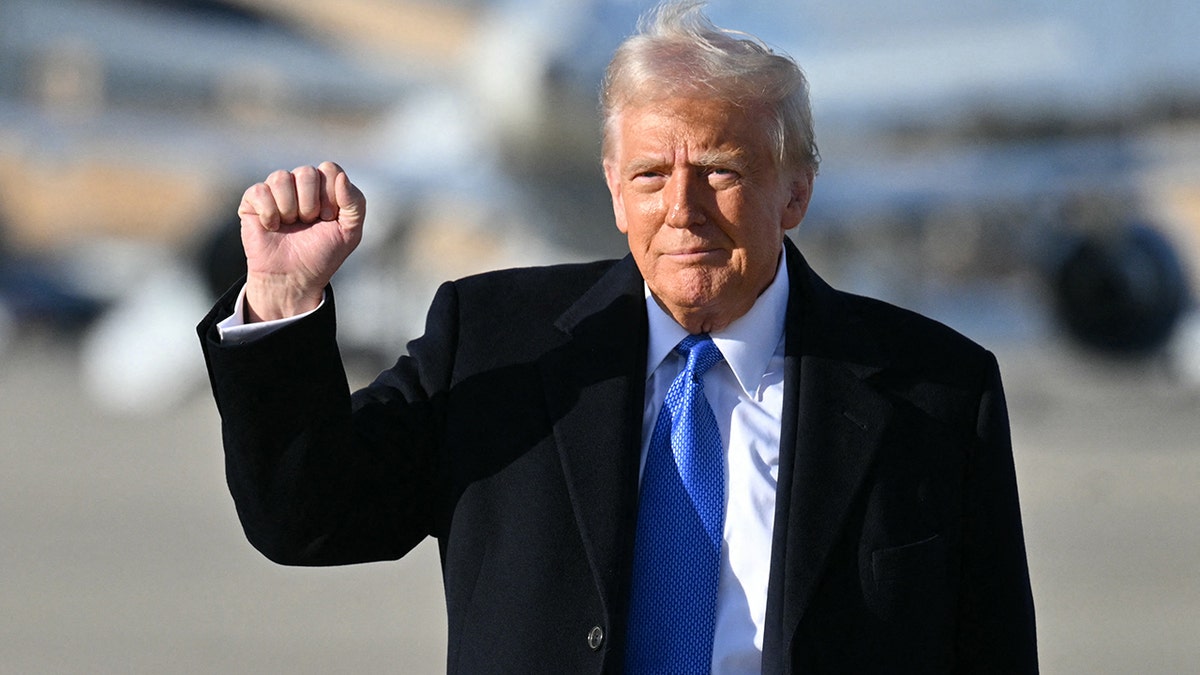 Trump with the fist raised