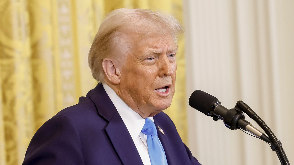 US President Donald Trump speaks during a news conference with Benjamin Netanyahu, Israel's prime minister, not pictured, in the East Room of the White House in Washington, DC, US, on Tuesday, Feb. 4, 2025. Trump insisted Egypt and Jordan will take in Palestinians from the Gaza Strip, dismissing the countries' refusal to accept people from the war-shattered territory. Photographer: Shawn Thew/EPA/Bloomberg via Getty Images