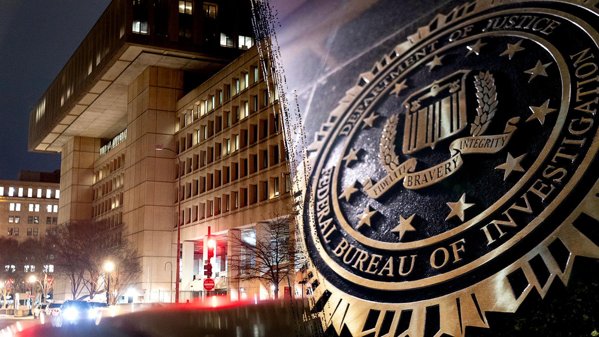 FBI headquarters and seals in Washington, D.C., can be seen through Getty images.