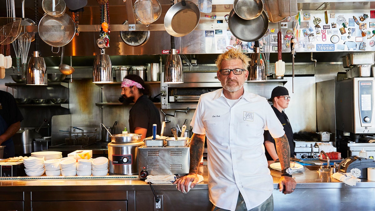 Eric Cook poses for a photograph in the kitchen at Gris-Gris in New Orleans.