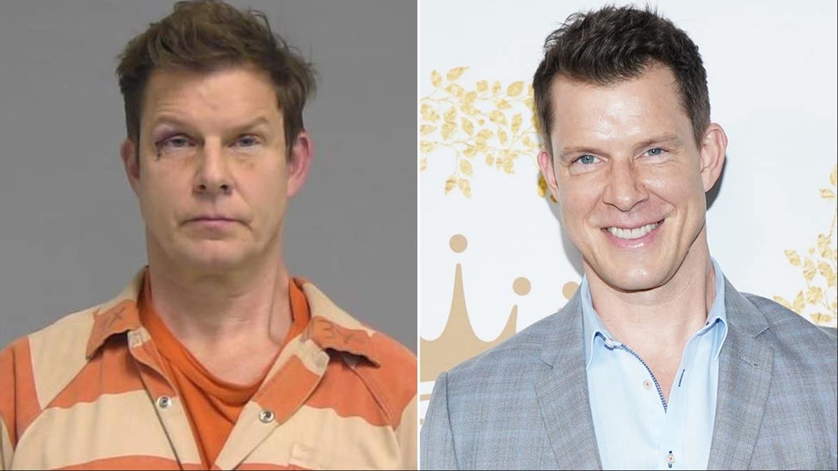 Division of Eric Mabius in a Hallmark event and Mug shot