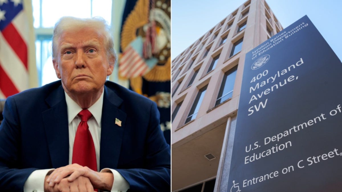 Trump close-up; Education Building