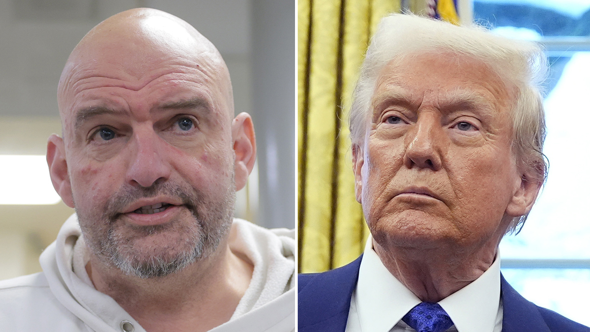 John Fetterman and Donald Trump