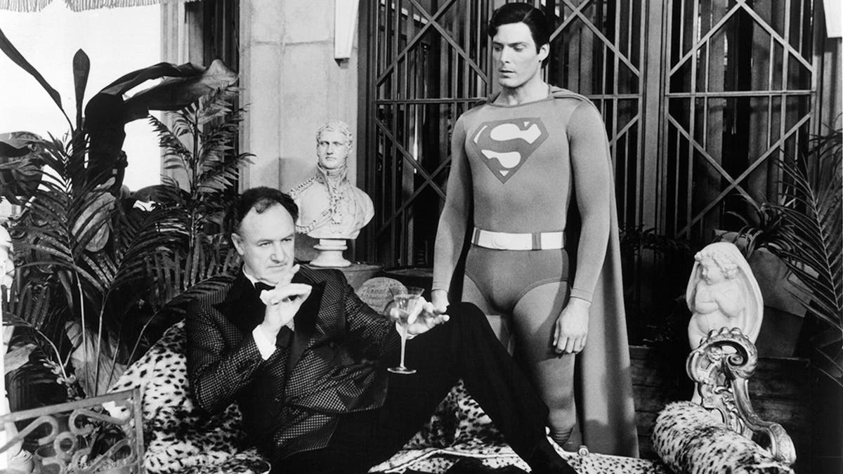 Actors Gene Hackman and Christopher Reeve 