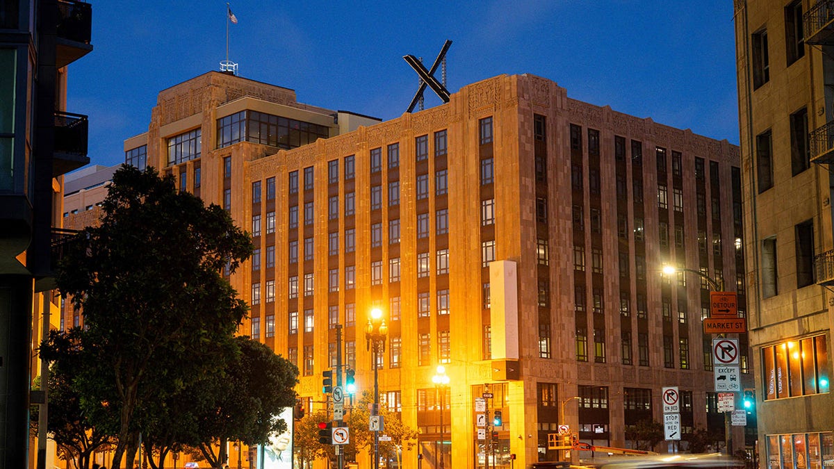 X sign on old San Francisco Twitter building