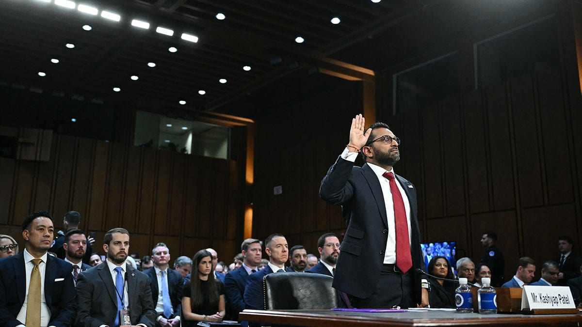 The wide shot swears to testify in a patel approval meeting