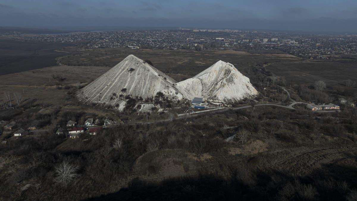 Chalk quarry in Ukraine where minerals are mined 