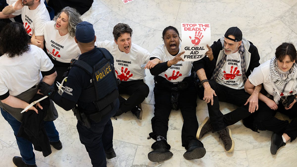 Capitol protest against foreign aid cuts