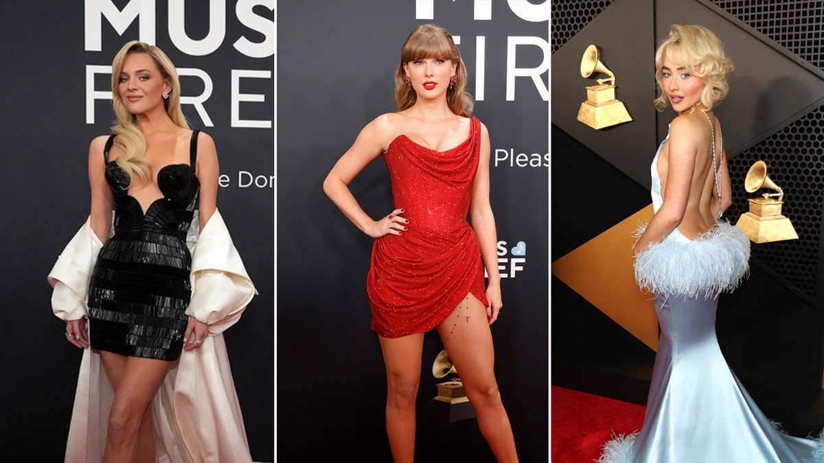 Kelsea Ballerini, Taylor Swift and Sabrina Carpenter at the Grammy Awards