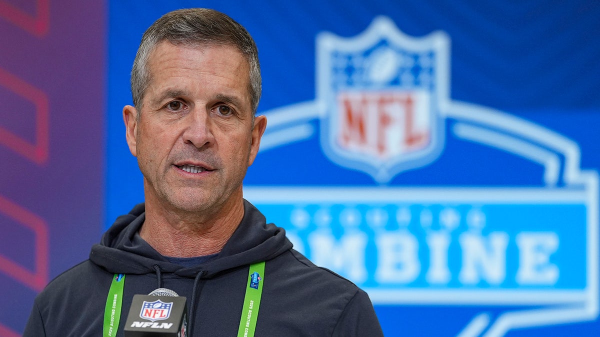 John Harbaugh speaks combine