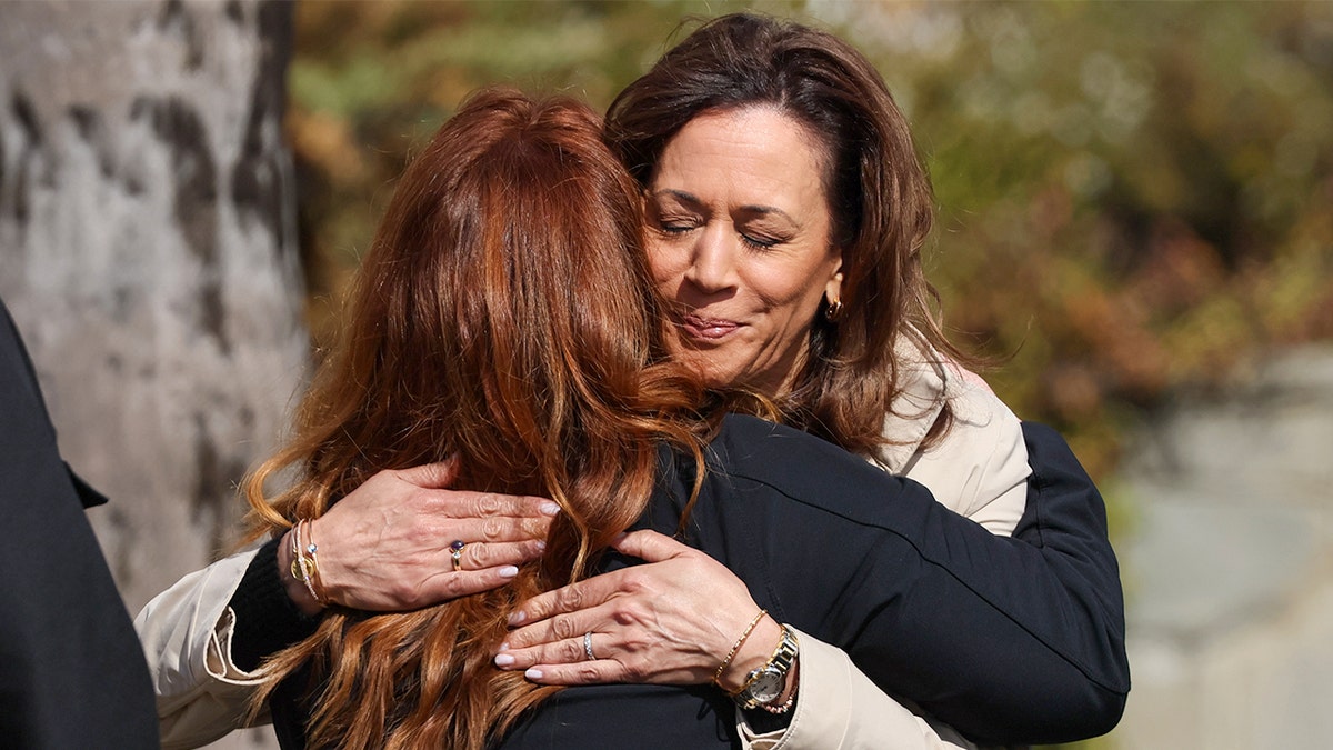 Former VP Harris hugs LA County official