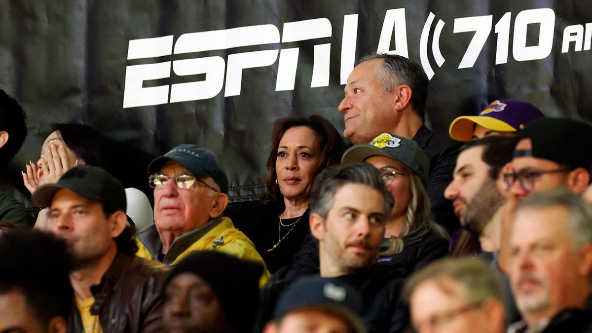 Kamala Harris at a Lakers game