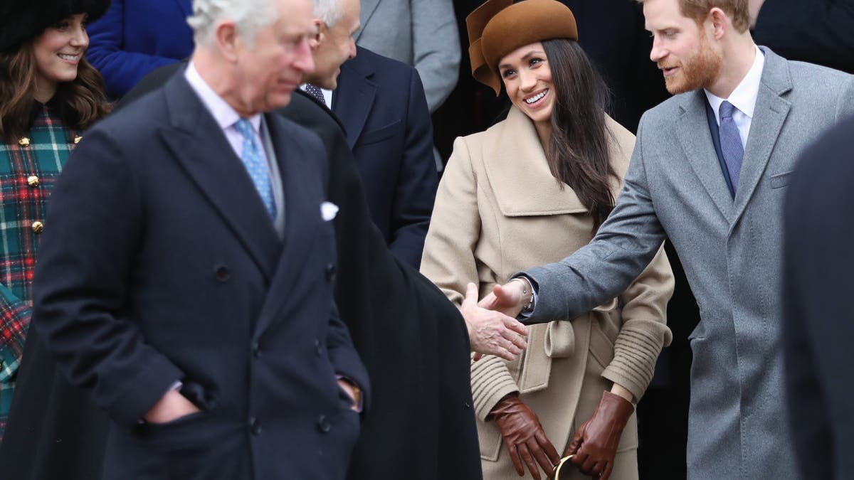 Harry and Meghan with Charles