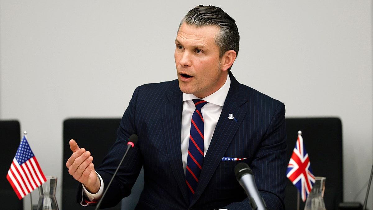 Hegseth speaks at NATO headquarters