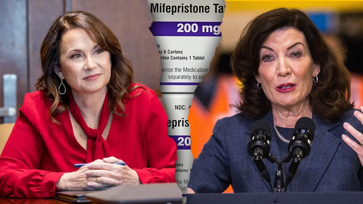 New York Gov. Kathy Hochul, right, has vowed to impede Louisiana Attorney General Liz Murrill's motion to extradite the New York doctor indicted for prescribing an abortion bill to a Louisiana resident.