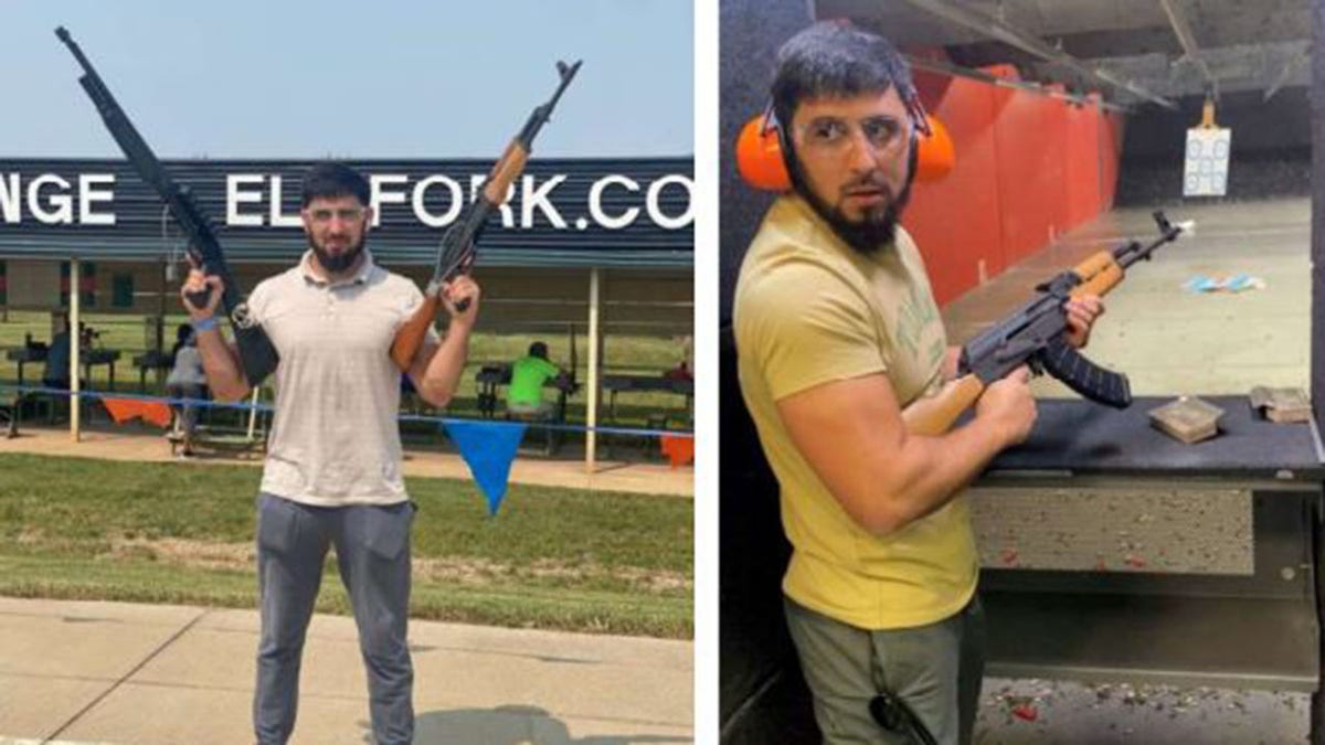 Mansuri Manuchekhri, 33, in the photo with firearms