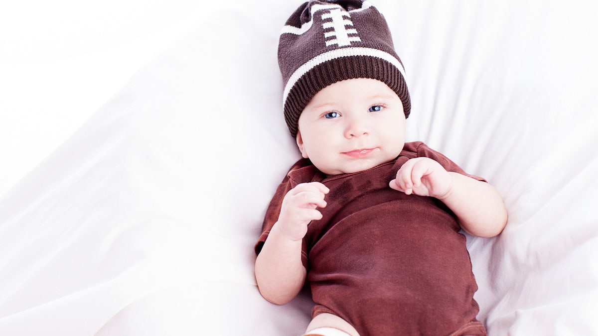 These adorable outfits will get your baby game day ready. 