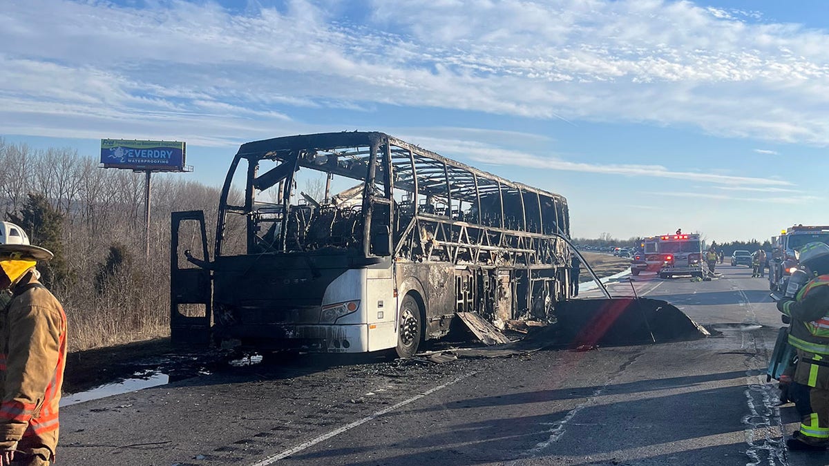 Indianapolis University bus that lit a men's basketball team on Saturday.