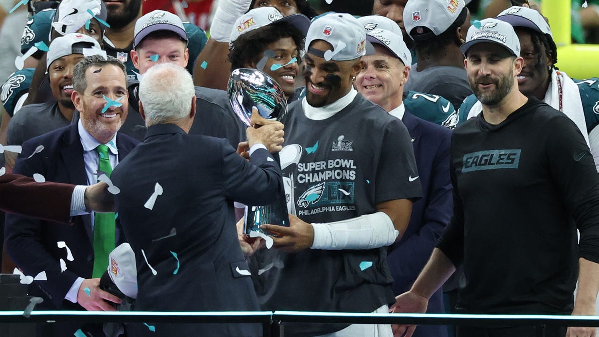 Jalen and Vince Lombardi Trophy