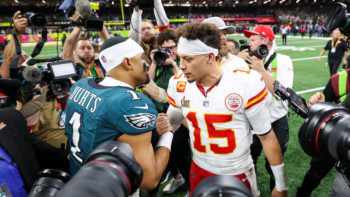 Jalen Hurts and Patrick Mahomes