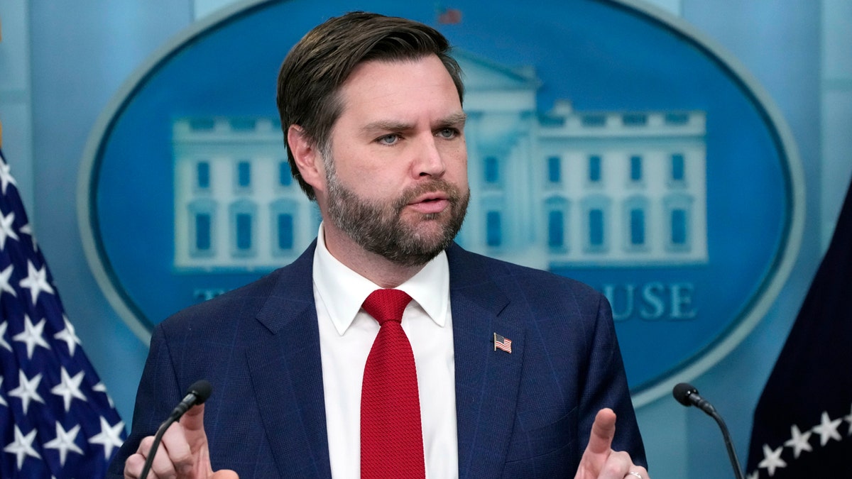 Vice President JD Vance on the Podium