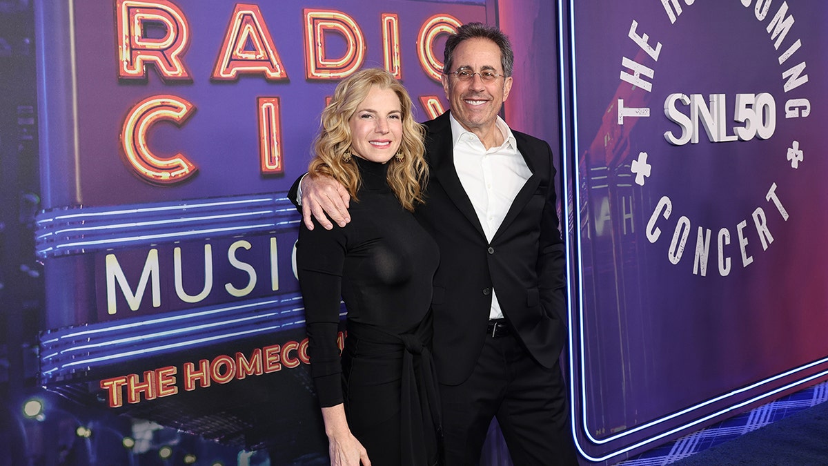 Jerry Seinfeld and his wife Jessica at Radio City Music Hall