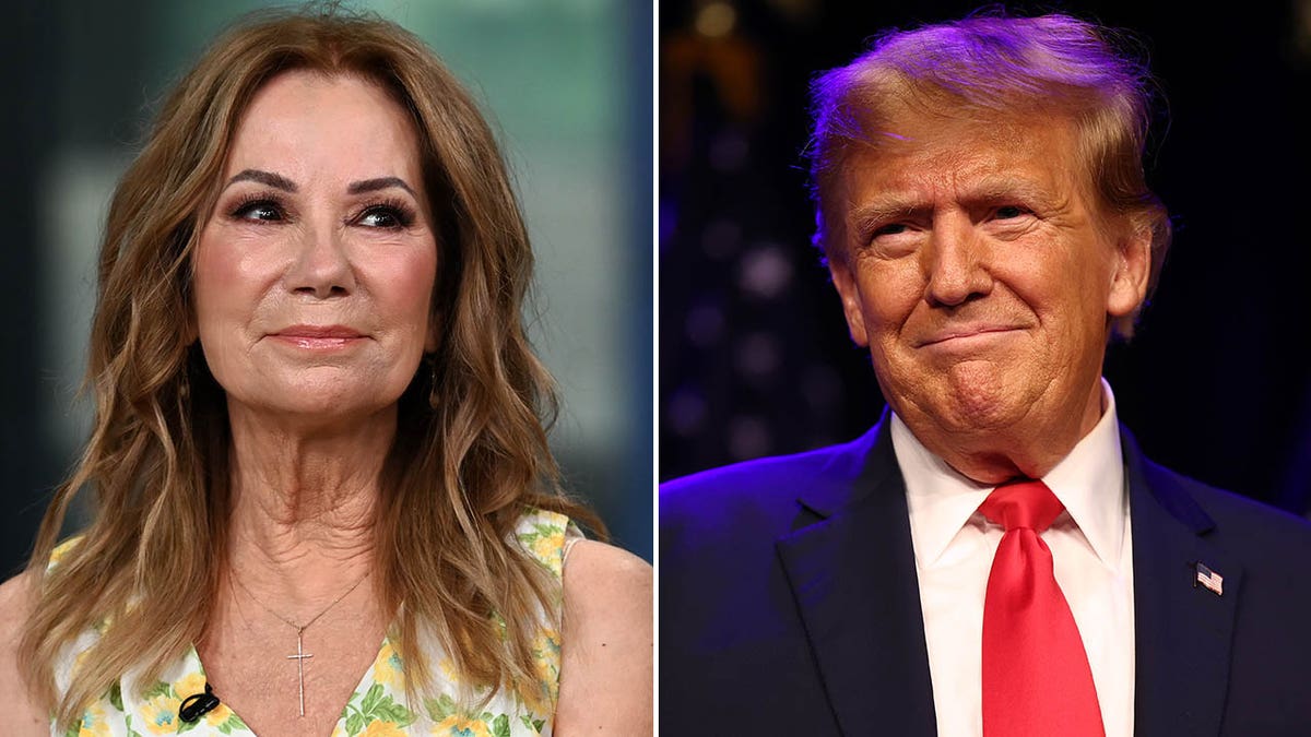 side by side of kathie lee gifford and donald trump