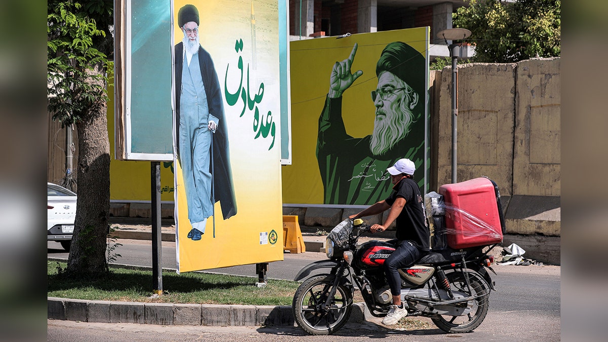 Ali Khamenei poster in Baghdad, Iraq.