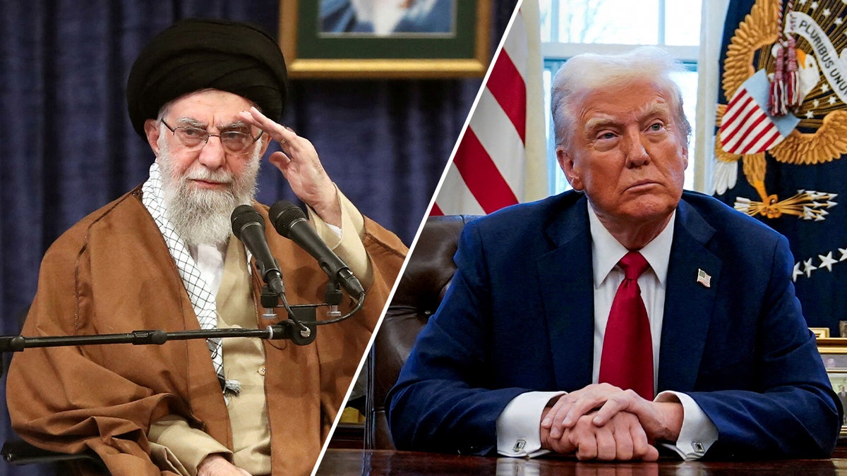 Iran's supreme leader Ayatollah Ali Khamenei and President Trump