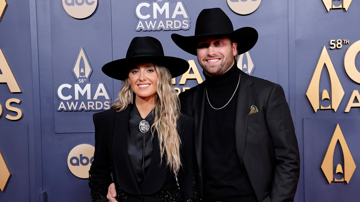 Lainey Wilson and Duck Hodges at the CMAs