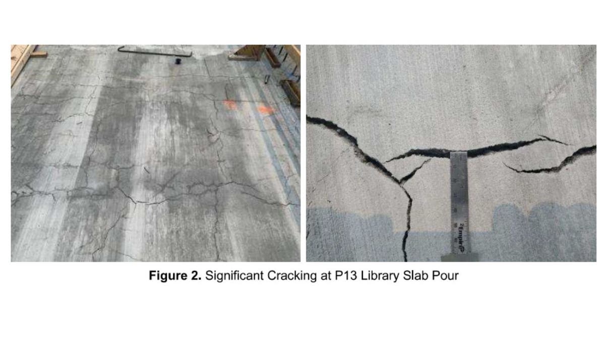 Cracks in concrete