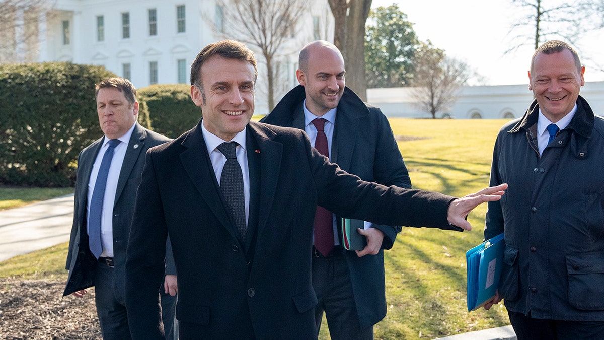 Macron leaves White House