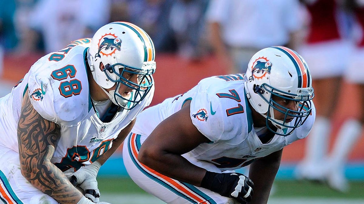 Richie Incognito and Jonathan Martin on the offensive line