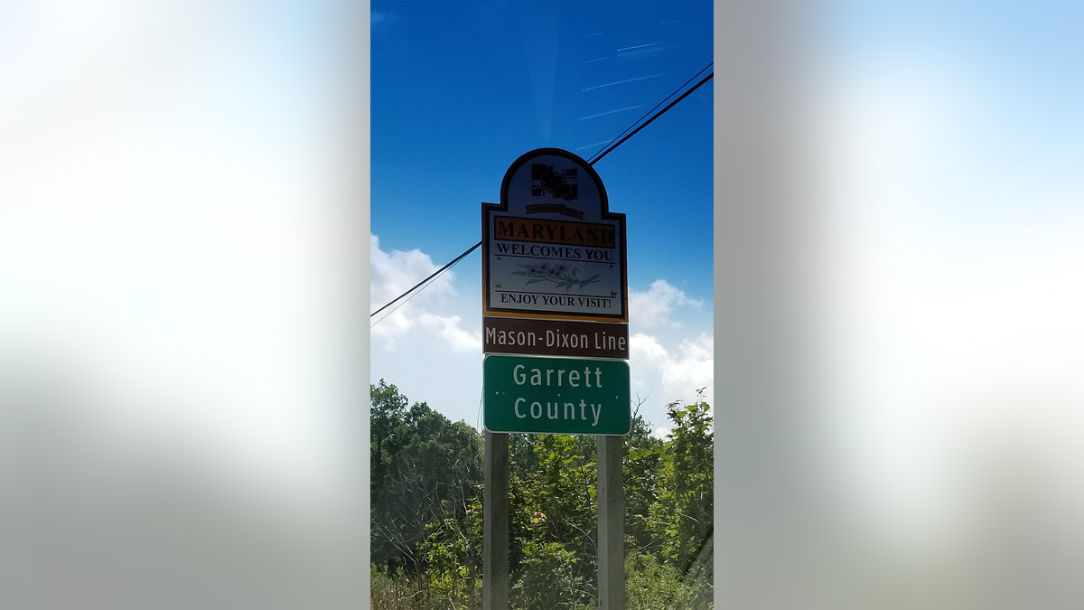 Travelers cross out of West Virginia near Red House, MD; in the corner of the state's western panhandle.