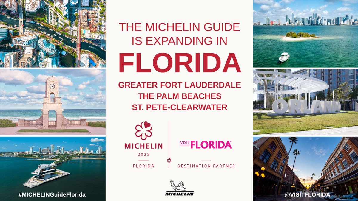 A photo submitted by Michelin's guide presented its expansion in three regions in Florida for the year 2025.