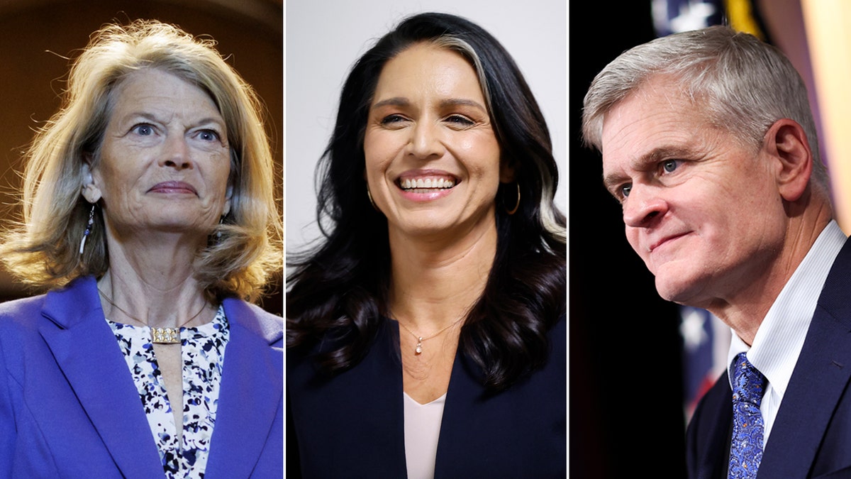 Kiri: Senator Lisa Murkowski; Pusat: mantan Rep. Tusli Gabbard; Kanan: Senator Bill Cassidy