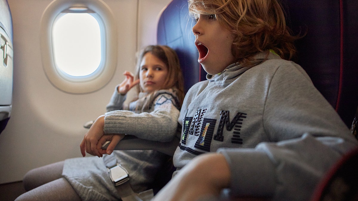 nervous flight passenger on plane