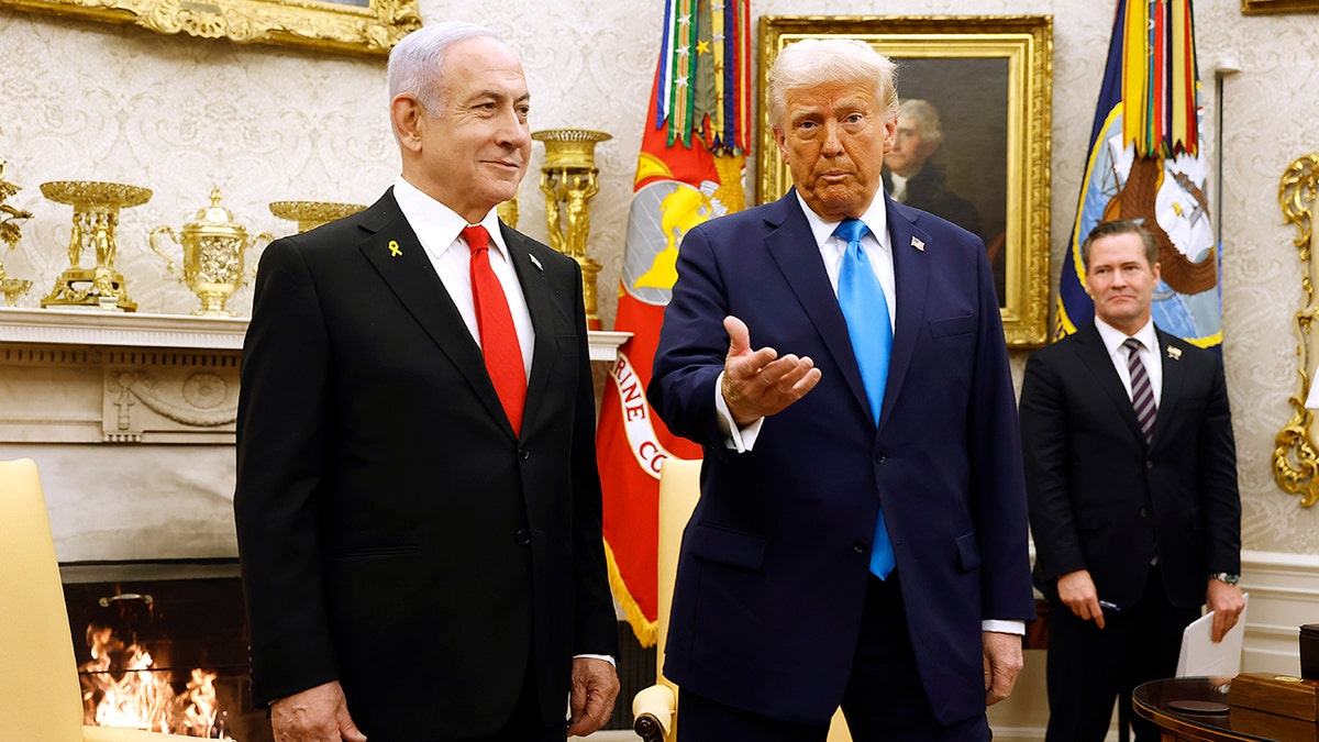 Primer ministro israelí Benjamin Netanyahu y el presidente Donald Trump